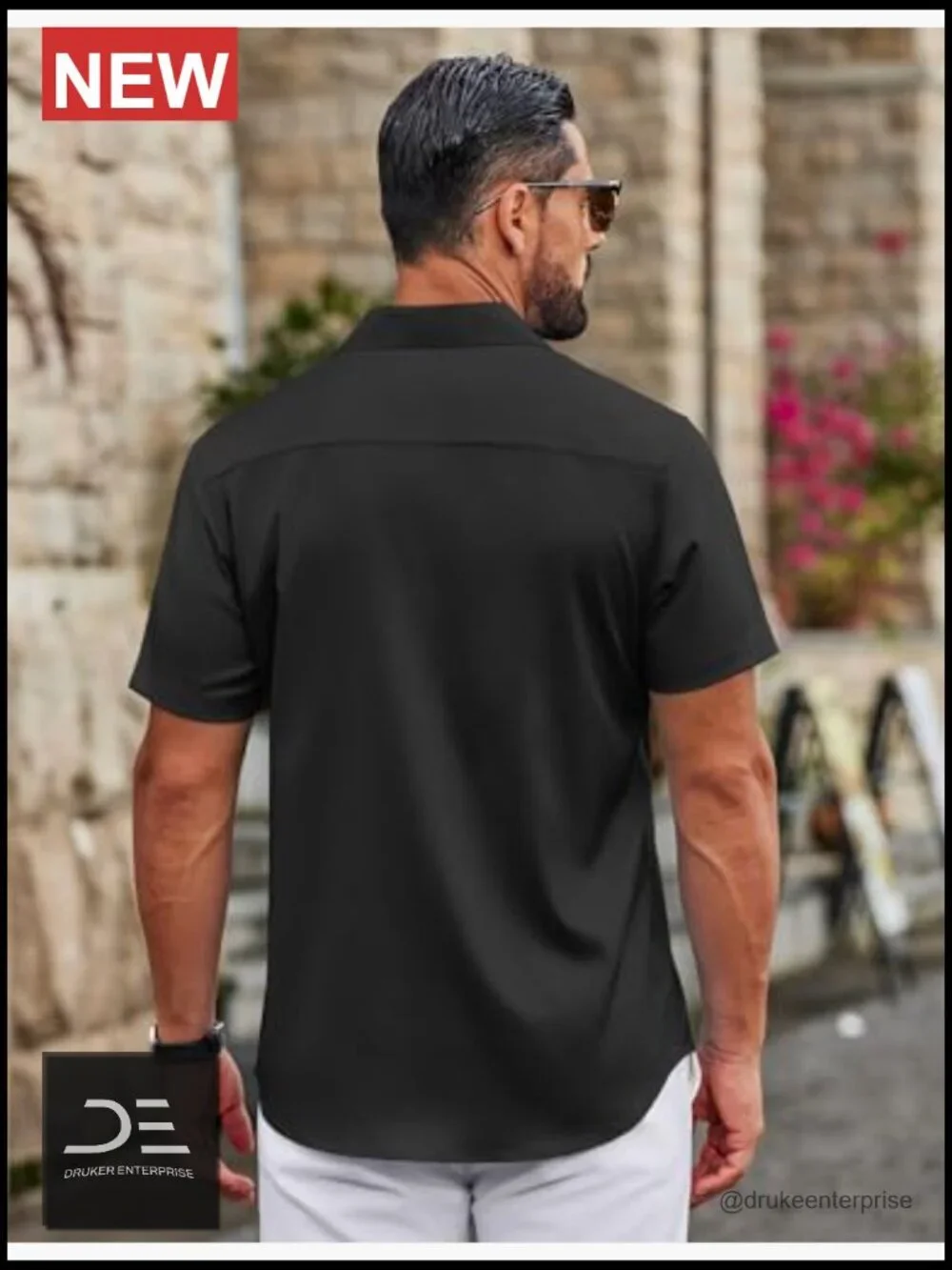Short Sleeve Button Down Shirt Wrinkle Free Stretch Casual Untucked